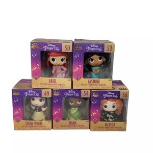 Funko Minis Disney Princess Set Of 5  Ariel, Jasmine, Snow White, Merida, Tiana